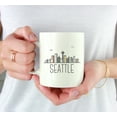 thumbnail image 3 of Koyal Wholesale Colorful City Skyline Graphic Ceramic Coffee Mug, Seattle, 3 of 5