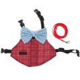 thumbnail image 2 of Juego de arnés y correa para conejo: Arnés y correa ajustable para animales pequeños. Bonita ropa de conejo con cuerda para paseos al aire libre, fiestas y uso diario (M)., 2 of 4