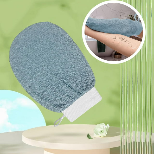 Guante de Baño Yinane Guante exfoliante para Limpieza profunda de piernas y cuerpo Azul