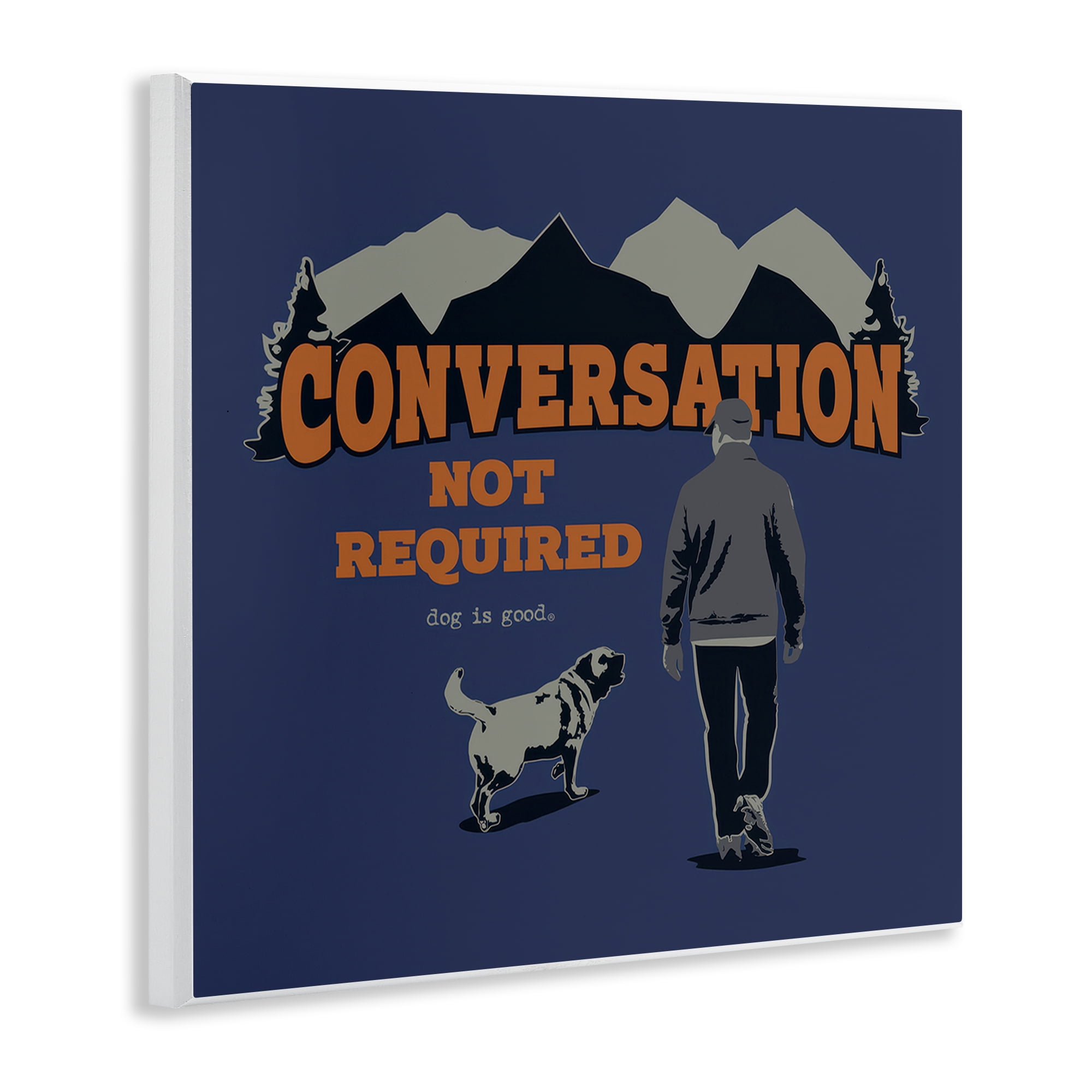 Stupell Industries Conversation Not Required Animals Painting Unframed Art Print Wall Art, 12 x 12