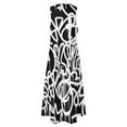 thumbnail image 5 of Abstract Graffiti Dress Black and White Kawaii Maxi Dress V Neck Custom Bohemia Long Dresses Aesthetic Oversized Vestido, 5 of 7