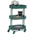 thumbnail image 2 of Linon Metal Three Tier Cart, Turquoise, 29 inches Tall, 2 of 3