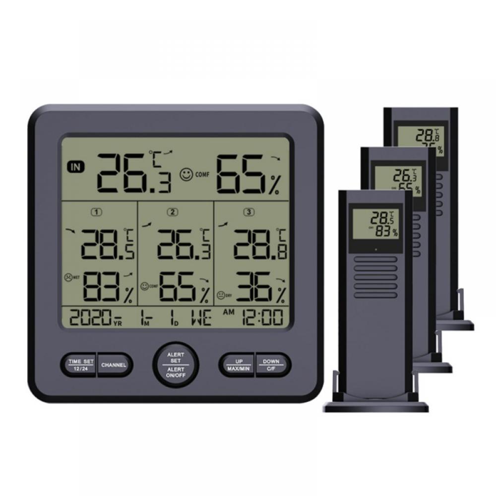 Indoor Outdoor Thermometer, 3 Channels 