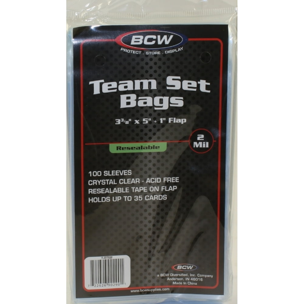 Trading Card Supplies TEAM BAGS ( 1000 Resealable Plastic Card Bags