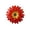 Red, variant on Surpdew Farmhouse Outdoor Metal Wall Art Decor, 8 Inch Multicolored Layered Sunflower Wall Decorations, Hanging Outdoor Wall Decor, Handmade Metal Flowers For Outdoor Outside Indoor Decor,1Pack Blue