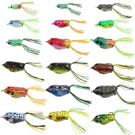 Croch Hollow Body Frog Lure Weedless Topwater Kit (18 PCS) NEW