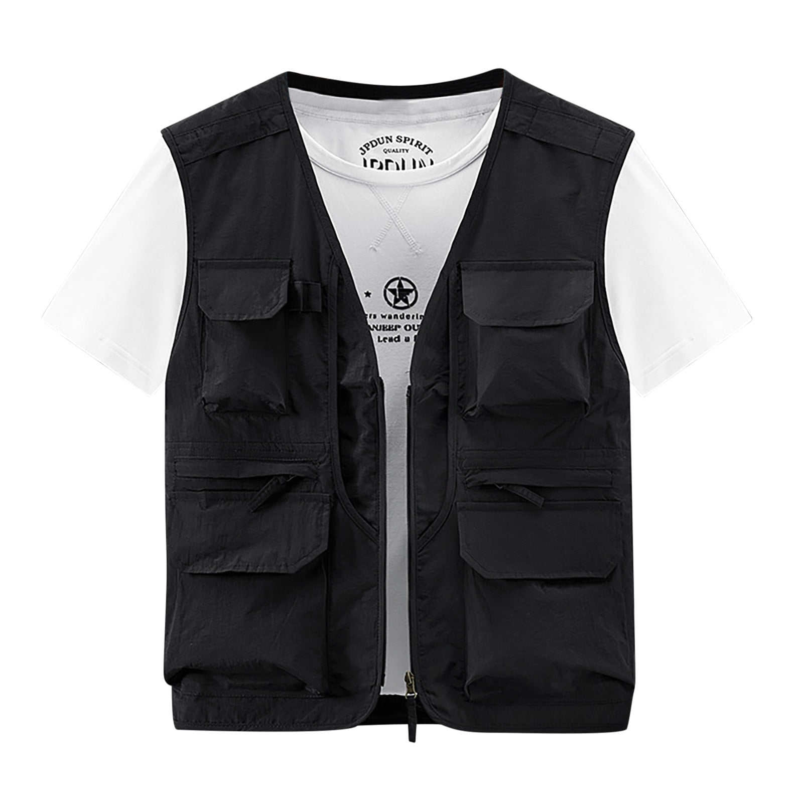 Gap 2000s Vintage Utility Tactical Multi-pocket Nylon Vest
