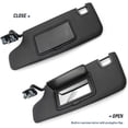 thumbnail image 5 of Left Driver Side Sun Visor Black Compatible with Jeep Wrangler JK 2007-2018 Replace, 5 of 5