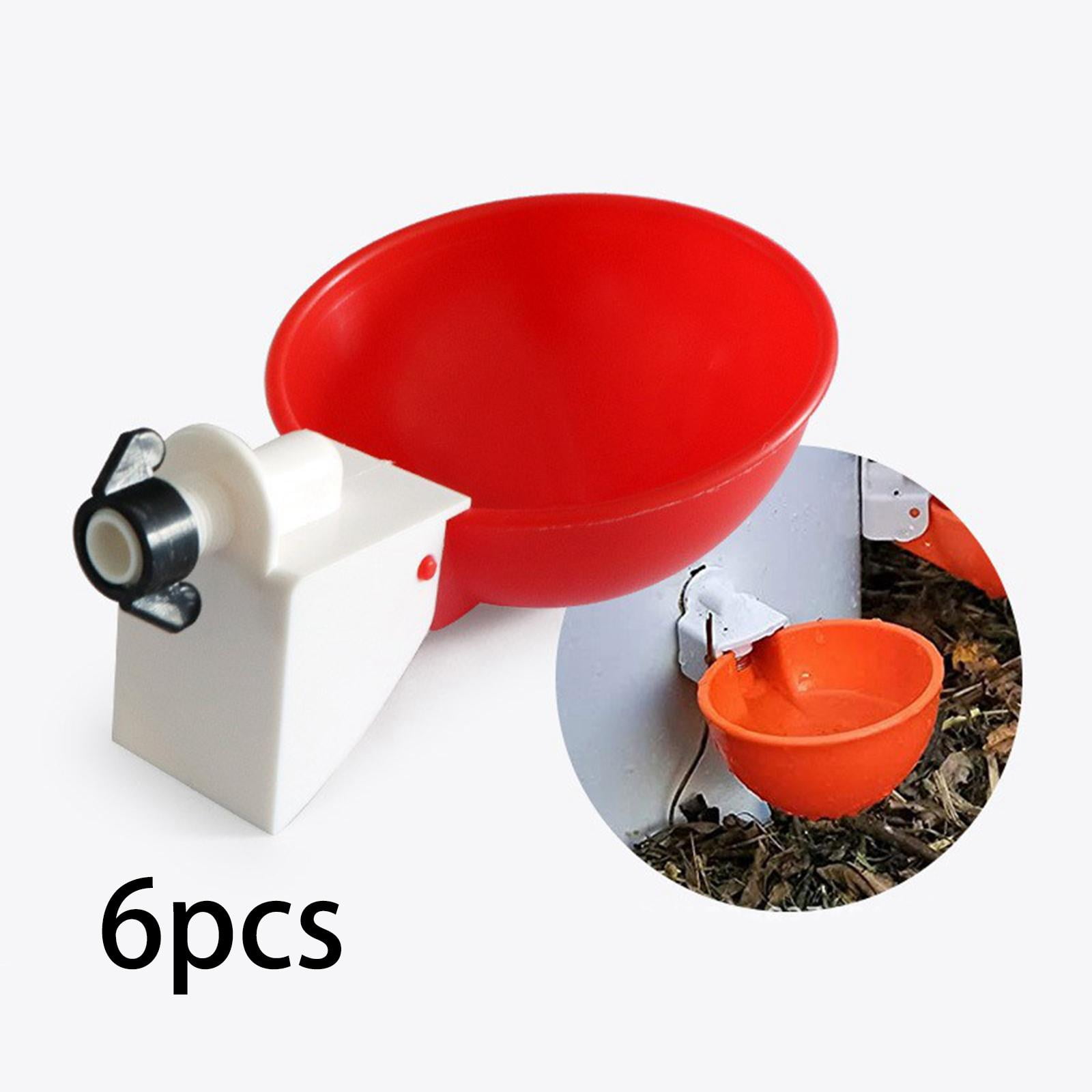 6 Pieces Chicken Waterers Chicken Water Cups Automatic Poultry Drinking