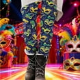 thumbnail image 4 of Hvot&aat Women Mardi Gras Leggings Stretch High Waisted Yoga Pants Sparkly Printed Carnival Party Pant, 4 of 5