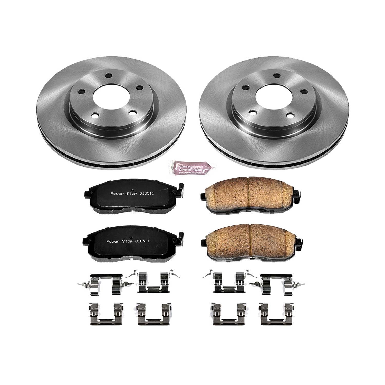 PowerStop Front Stock Replacement Brake Pad and Rotor Kit Fits: NISSAN Select Models KOE6961