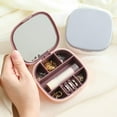 thumbnail image 2 of Portable Jewelry Storage Box Dustproof Jewelry Case with Mirror for Travel and Business Trips, 2 of 5