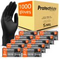 thumbnail image 1 of Guantes de nitrilo Protectmate negros de 5 mm para preparación de alimentos, talla L, 1 of 8