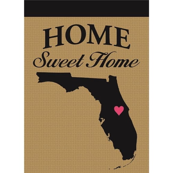 13 x 18 in. Florida Home Sweet Home Burlap Garden Flag