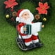 thumbnail image 5 of Figura de Papá Noel, adorno navideño de mesa, juguete infantil, regalo. Toca la guitarra, lleva gafas de sol, toca el violín, toca el saxofón, requiere 3 pilas AAA, decoración para festivales., 5 of 6