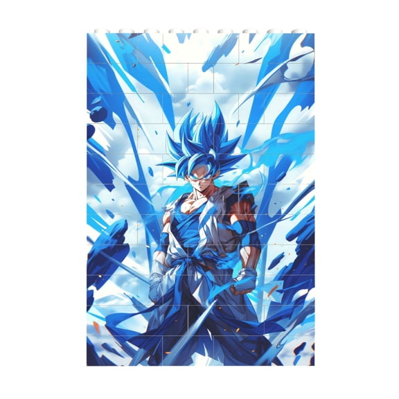 Square Shape Puzzles Kit Dragon Ball Puzzle Building Brick Block Goku Jigsaw Decorative Gift