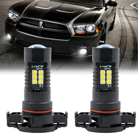 

NSLUMO LED Fog Light DHF10 Bulbs for 2010-2014 Do dge Charger Challenger Ram Dakota 6500K Super Brighter Xenon White PSX24 Led Fog Driving Lamp Replacement Bulb