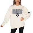 thumbnail image 4 of Women's Gameday Couture  Cream Las Vegas Raiders Premium Fleece Oversized Drop Shoulder Pullover Sweatshirt, 4 of 5