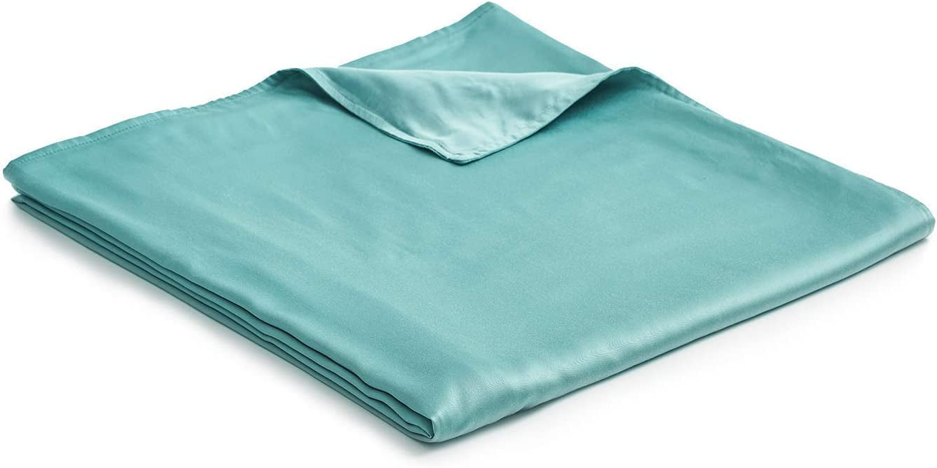 YnM Bamboo Duvet Cover for Weighted Blankets (48''x72'') Sea Grass