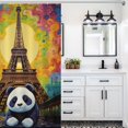 thumbnail image 6 of Funny Cute Panda Shower Curtain Fabric Bathroom Decor with Hooks, 6 of 8