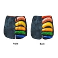 thumbnail image 3 of Rateoe Rainbow Sausages On Dark Slate Printed 2 in 1 Women's Workout Shorts for Athletic Gym Running Shorts with Phone Pockets-Medium, 3 of 7