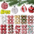 thumbnail image 2 of 6 bolas navideñas rojas, verdes y blancas para adornos de árbol de Navidad, bolas colgantes para Año Nuevo, decoraciones navideñas para fiestas en el hogar, 2 of 5