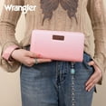 thumbnail image 4 of Wrangler Pink Wallet for Women RFID Wallets, Card Cases & Money Organizers Ladies Female Large Wristlet Wallet Chic Phone Credit Card Clutch Wallets with Smooth Zipper and ID Window, 4 of 7