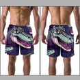 thumbnail image 3 of luoweisi Men's Beach Shorts Quick Dry Swim Trunks with Mesh Lining Crocodile L, 3 of 5