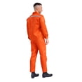 thumbnail image 2 of Sxiwei Mens Long Sleeve Work Coat Shirts with Long Pants Workshop Auto Mechanic Uniform Workwear Orange L/170, 2 of 3