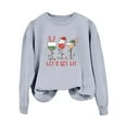 thumbnail image 1 of VBARHMQRT Bride Sweatshirt Women's Solid Color Christmas Print Long Sleeve Casual Drop Shoulder Sweatshirt, 1 of 3