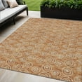 thumbnail image 2 of HomeRoots 583396 3 x 5 ft. Geometric Washable Indoor & Outdoor Rectangle Area Rug, Terra Cotta, Copper & Beige, 2 of 5