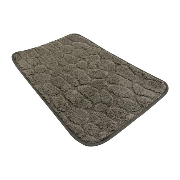 Tapete Antideslizante Absorbente Con Textura de Piedra cafe