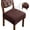Chocolate, variant on Set of 6 Waterproof Stretch Chair Seat Covers, Light Blue Jacquard Fabric, Fits 16-20 Inch Cushions, Full Elastic Wrap, Removable & Washable