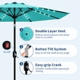 thumbnail image 4 of 9ft LED Lighted Patio Umbrella, Outdoor Market Umbrella with Crank Lift & 8 Ribs for Garden, Deck & Poolside, 4 of 6