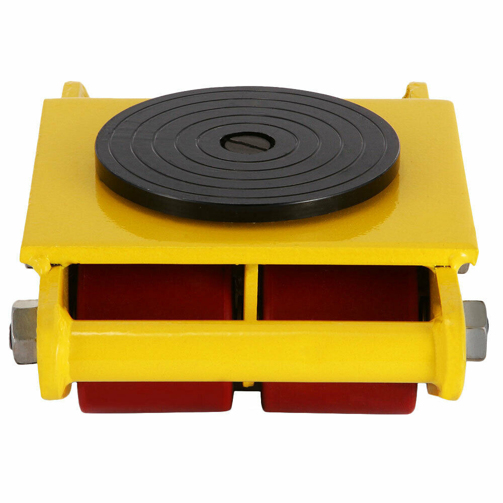 Heavy Duty Machine Dolly Skate Roller Machinery Mover 12T 26400lbs Capacity Industrial Cargo Trolley with 360 Degree Rotation