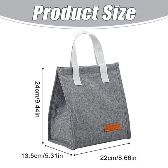 1Pc Clearance Under $3 Insulated Lunch Bag Lunch Bag For Travel, Plastic Cloth Black