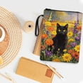 thumbnail image 3 of HELLHERO Black Cat Floral Pattern Retro Book Cover Sleeve with Zipper Polyester Fabric Book Storage Bag Waterproof Stationery, Accessories for Reading Lovers, 3 of 8