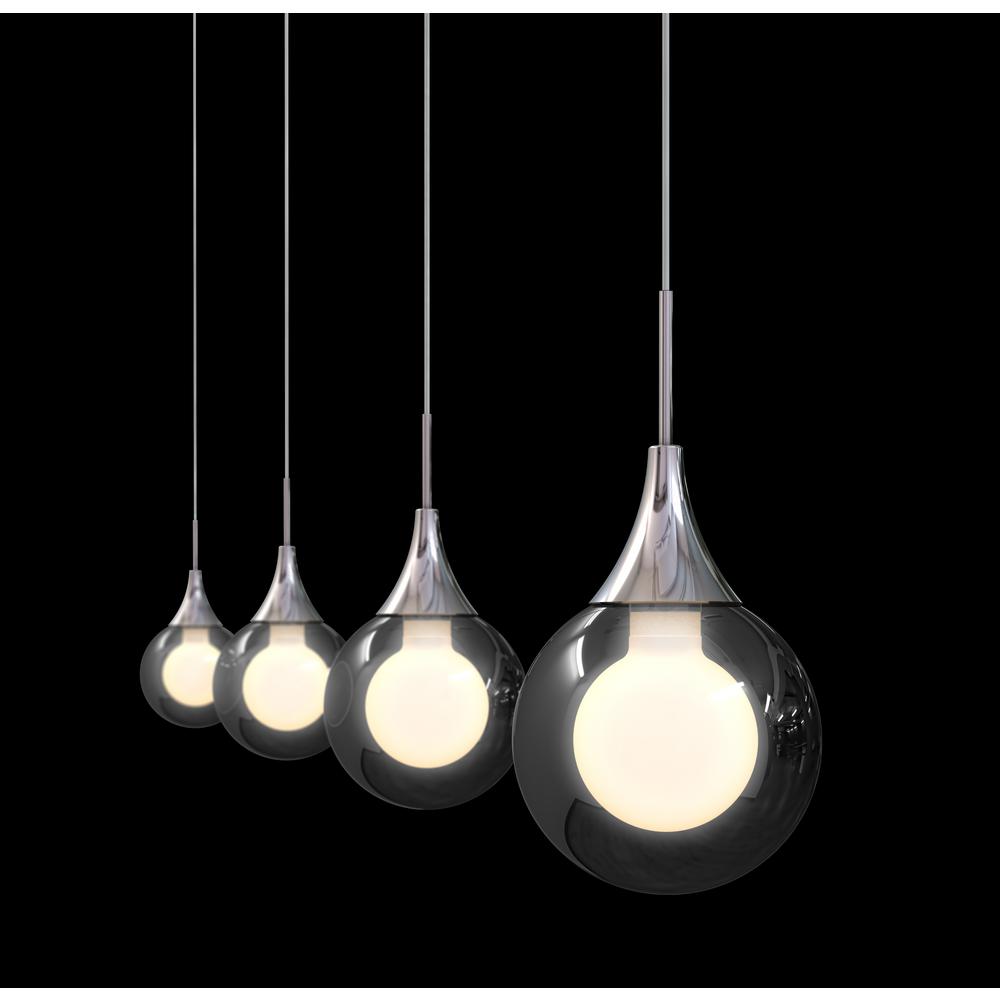 artika frosted globe integrated led pendant