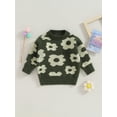thumbnail image 2 of xiaxaixu Chandail d'Automne pour Bébé Fille Imprimé Fleuri Col Rond Chandail en Molleton Manches Longues Pulls Vêtements Automne Hiver, 2 of 8