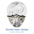 thumbnail image 4 of Shower Caps,Beige Ethnic Mandala Pattern Waterproof Shower Cap for Women 4 Pieces,Double Reusable Hair Cover for Shower PEVA Elastic Stretch Hem, 4 of 7