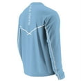 thumbnail image 2 of Huk Men's Icon Carolina Blue Small Solid Long Sleeve Shirt, 2 of 2