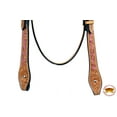 thumbnail image 4 of Western Horse Headstall Tack Bridle American Leather Pink Fringes Hilason, 4 of 5