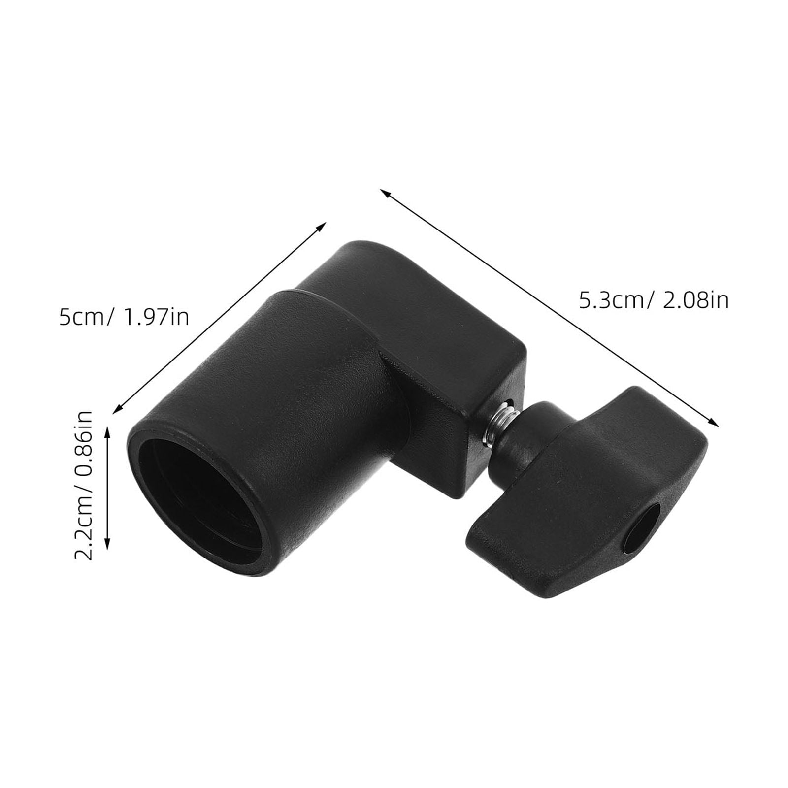 OUNONA Black Plastic Music Stand Clamp with Adjustable Tightening Knob for Universal Compatibility with Sheet Music Stands