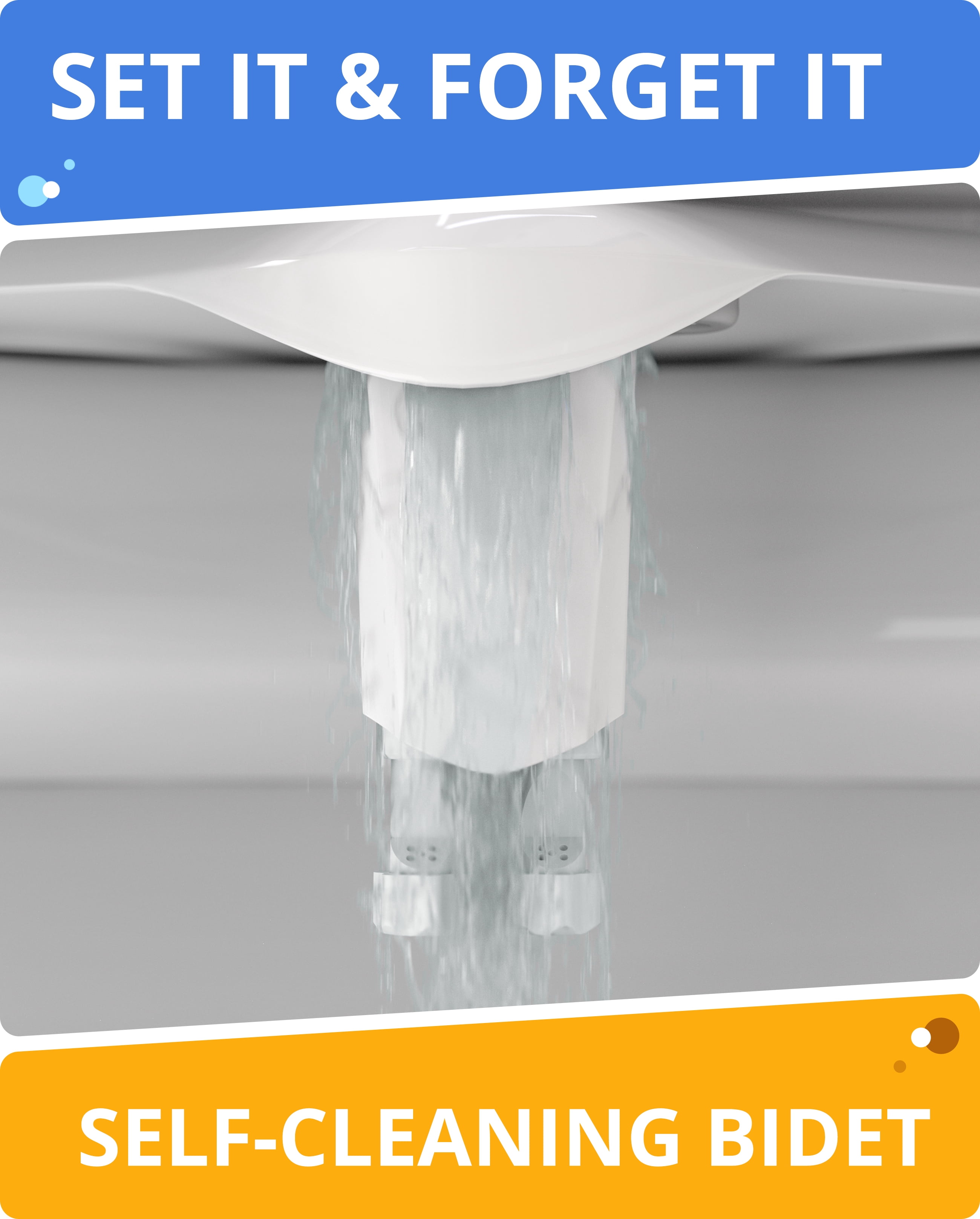 Clear Rear Bidet - 2 Pack, Easy Install