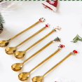 thumbnail image 2 of 1 pieza Feliz Navidad Acero inoxidable Oro Plata Alce Muñeco de nieve Santa Cuchara 2024 Año Nuevo Decoración navideña para el hogar 2023 Navidad, 2 of 5