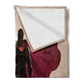 thumbnail image 2 of Superhero Soft Flannel Fleece Blanket, Super Woman and Man Heroes in City Solving Crime Hot Couple in Costume, Cozy Plush for Indoor and Outdoor Use, 70" x 90", Beige Brown Magenta, by Ambesonne, 2 of 5