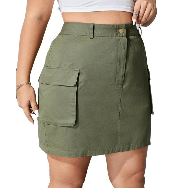 Walmart womens hotsell khaki skirt