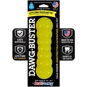 Ruff Dawg Indestructible Dawg-Buster Medium Yellow – Heavy-Duty Solid Rubber Dog Chew Stick for Dogs Under 40 lbs – Floats & Bounces – Made in USA