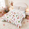 thumbnail image 3 of Manfei Pink Queen Comforter Set Holiday Comforter Sets Queen, Black Gold 3 Pieces 1 Comforter and 2 Pillowcases, Xmas Reversible, 3 of 6