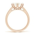 thumbnail image 2 of Angara Rings - Freshwater Cultured Pearl Solitaire Crown Ring in 14K Rose Gold for Women | June Birthstone Jewelry, Birthday, Anniversary, Jewelry Gift for Women, 2 of 9